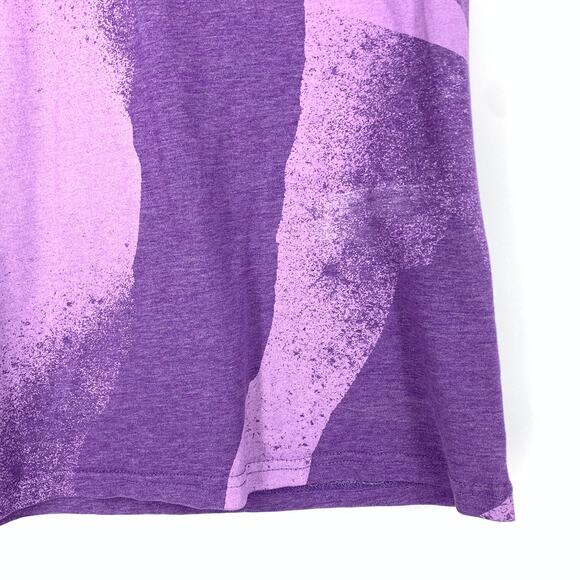 Nike Dri Fit Cotton Graphic Tee Womens Size Small Purple Two Tone Short Sleeve - Picture 5 of 7